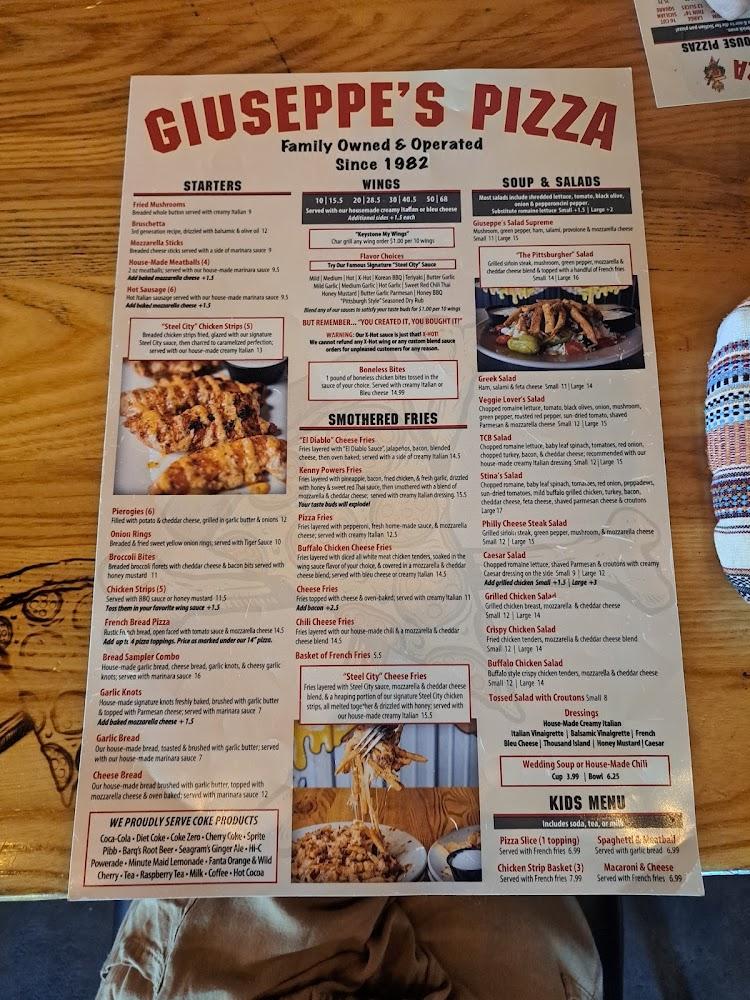 Giuseppe's Steel City Pizza Menu image 2
