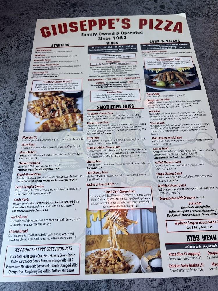 Giuseppe's Steel City Pizza Menu image 4